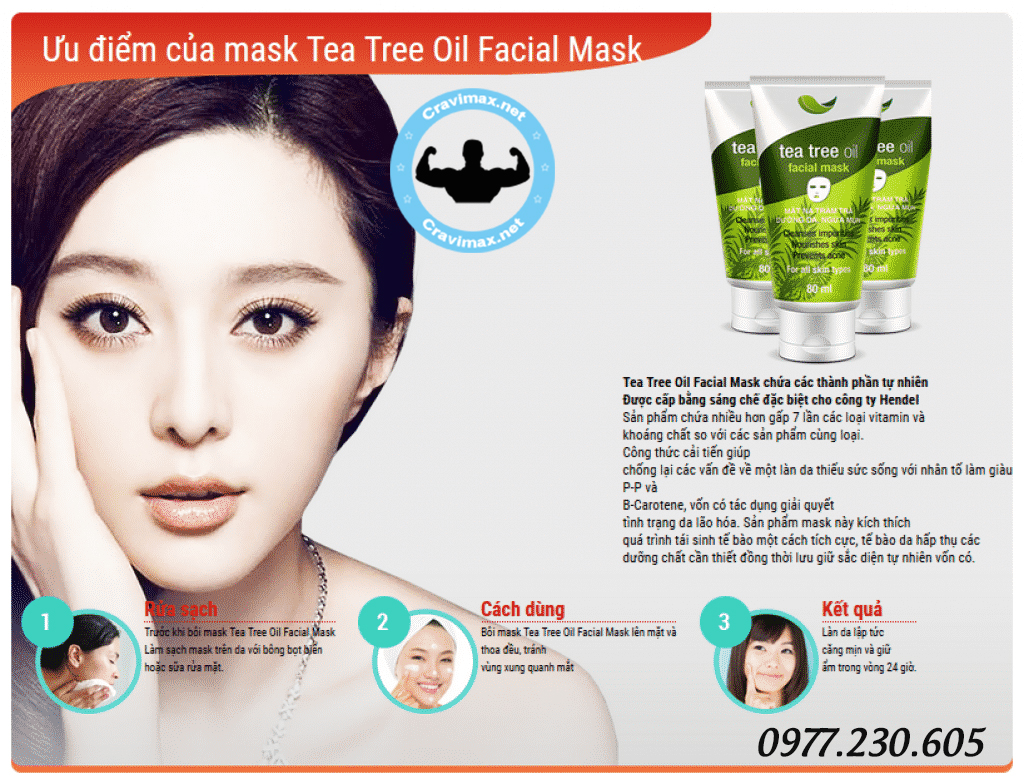 thành phần tea tree oil facial mask