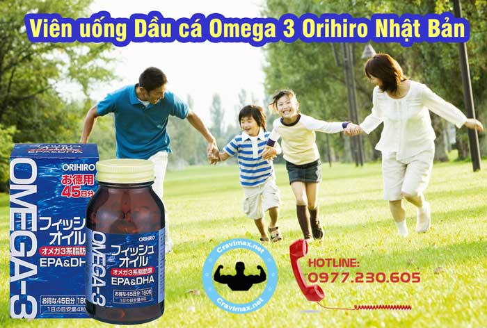 Viên uống Dầu cá Omega 3 Orihiro Nhật Bản